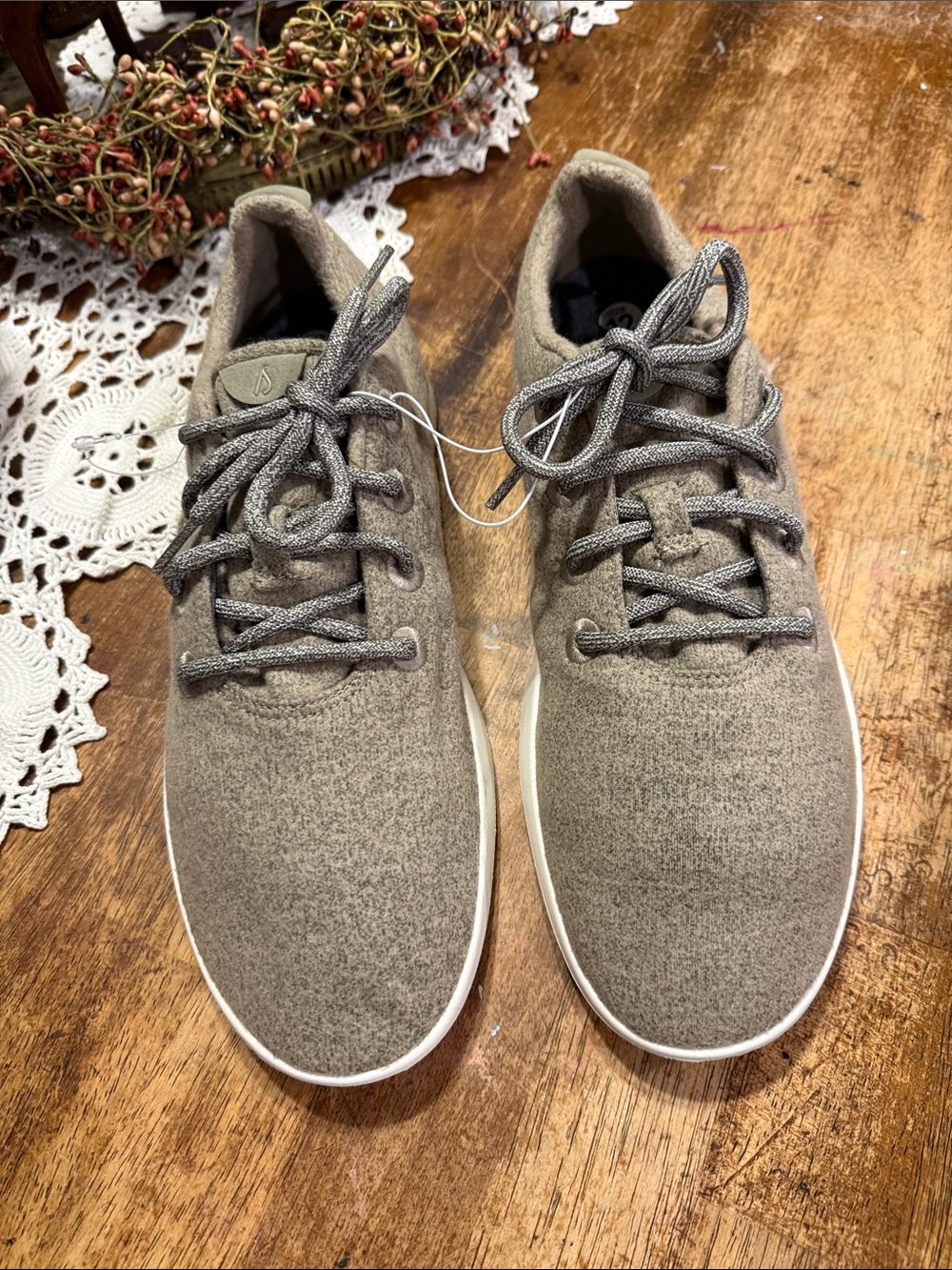 NWT allbirds Men’s Wool Runner Sneakers in Taupe Tan 12
